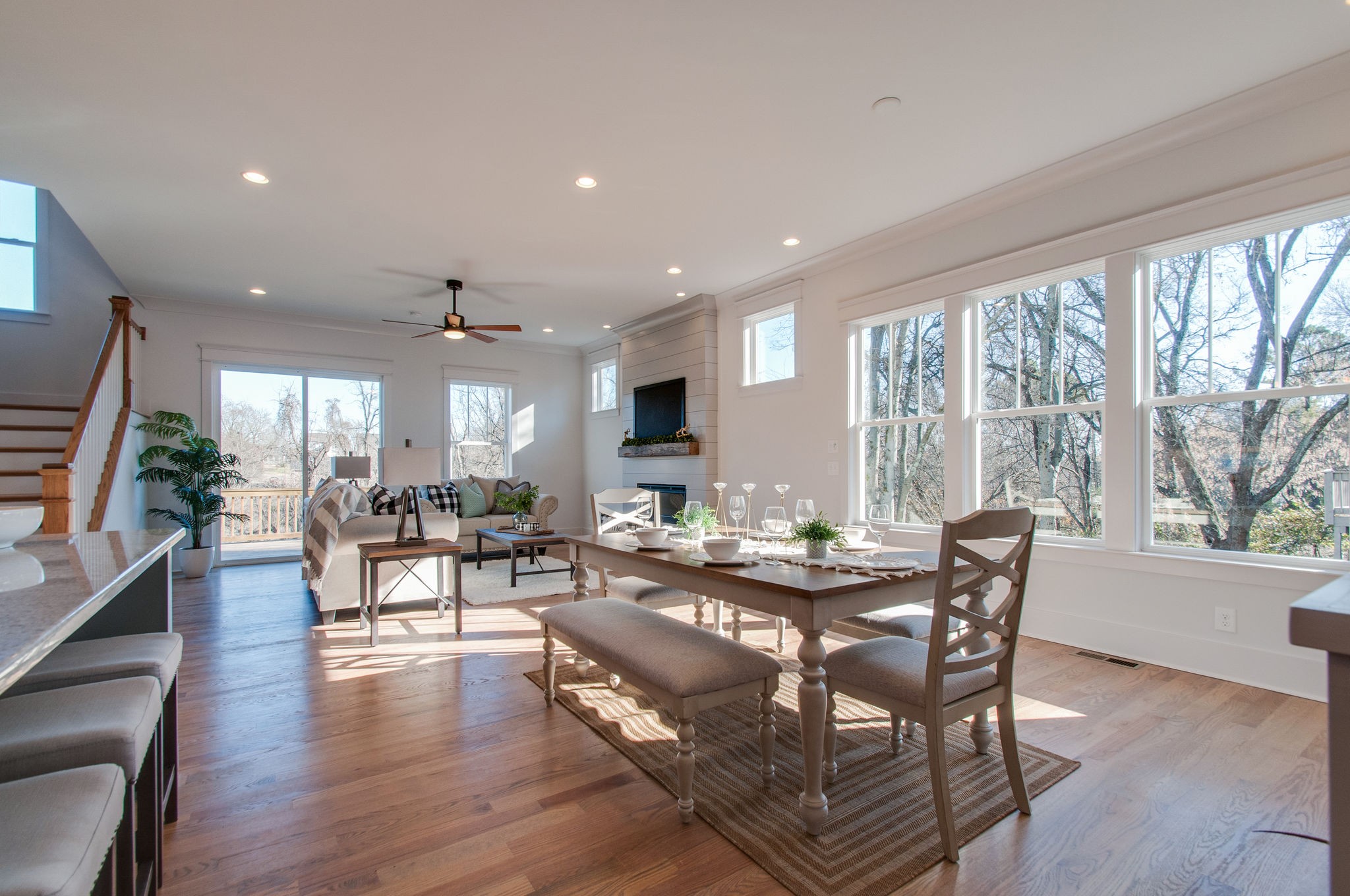 929 Mitchell Road Nashville, TN 37206 - Photo 14 of 48 a view of a dining room with furniture window and wooden floor