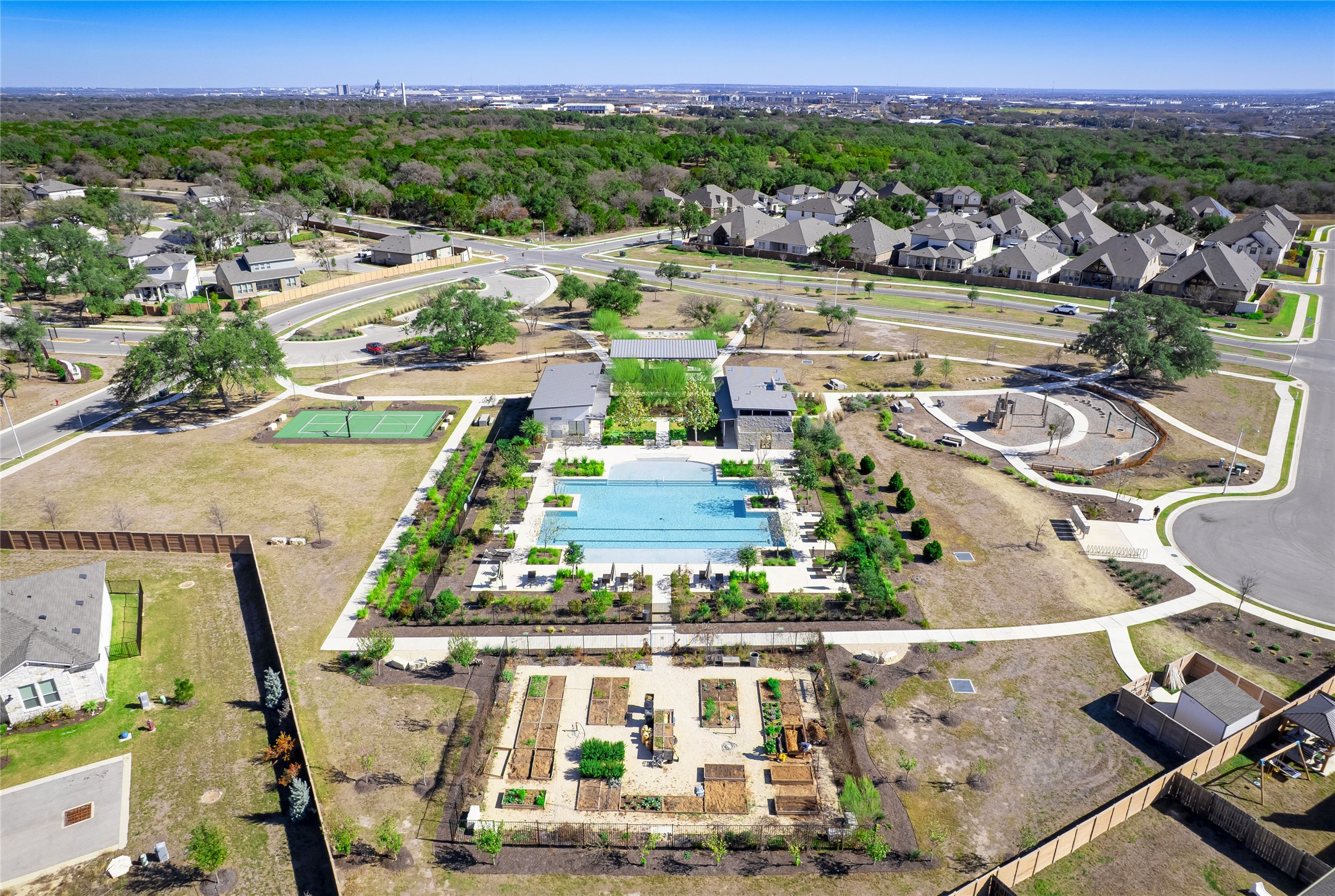 181 Soldier Street Kyle, TX 78640 - Photo 36 of 37 an aerial view of a residential houses with outdoor space
