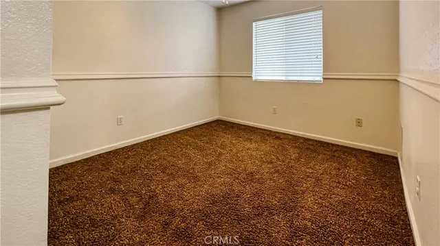 an empty room with closet