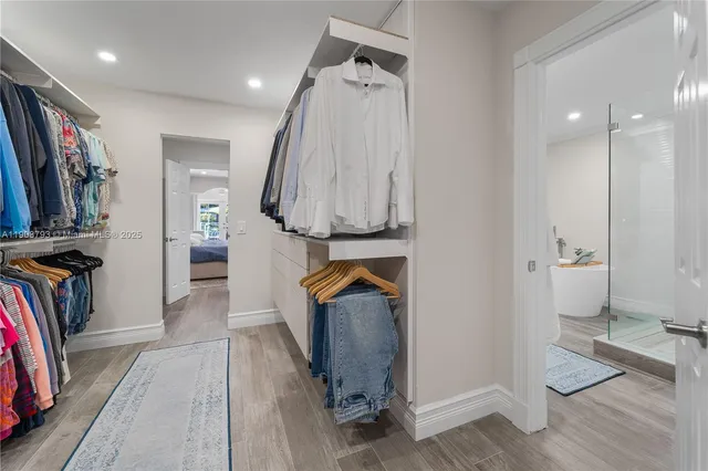 a view of a walk in closet