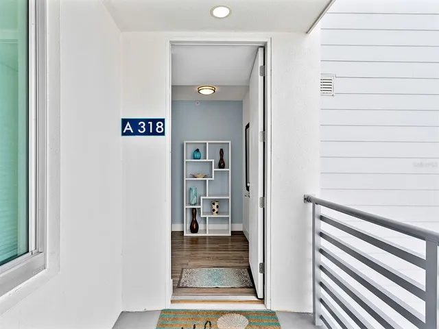 a view of front door of house