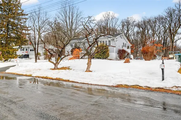 a street view covered with snow