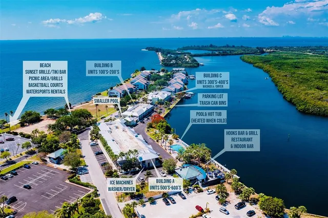 an aerial view of a houses and an outdoor space