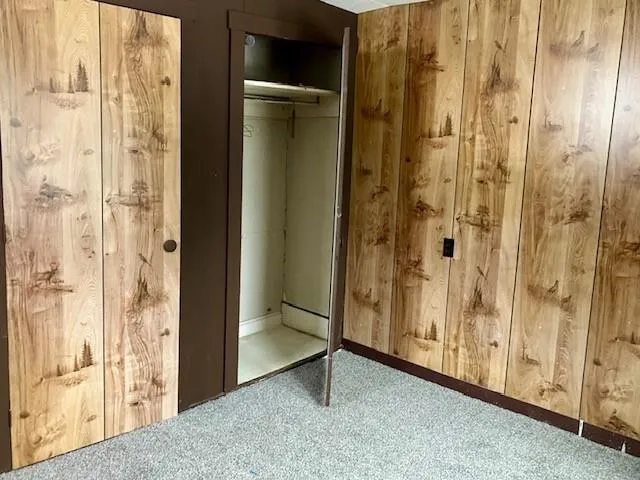 a view of a room with door and door