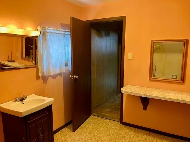 a close view of water heater room