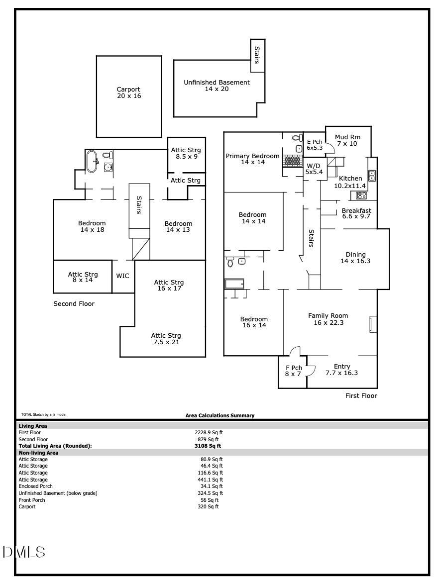 412 North 3rd Street Smithfield, NC 27577 - Photo 43 of 43 Floor plan