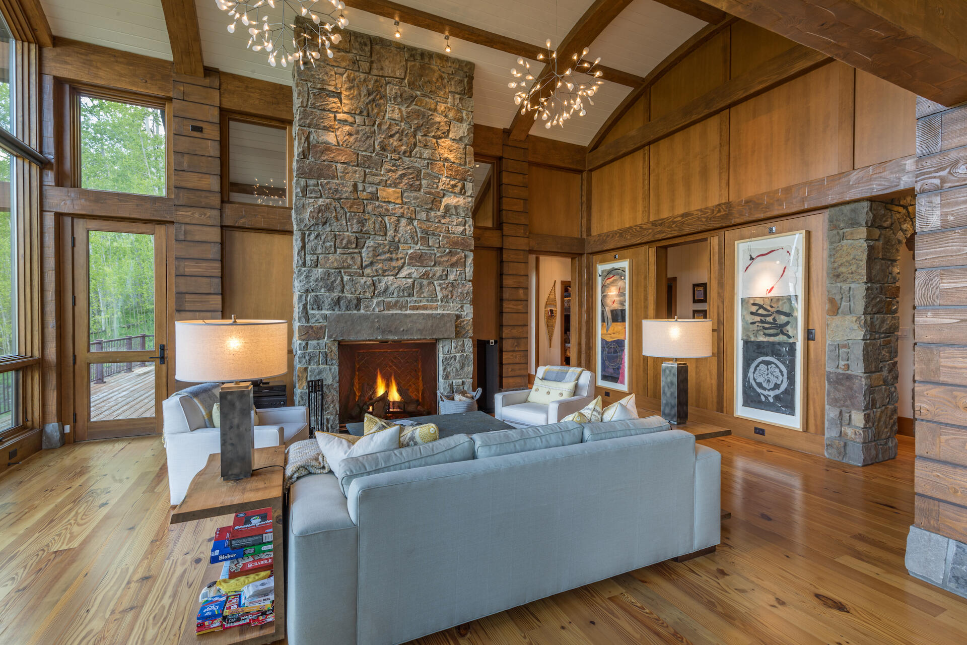 2737 Little Cone Ranch Road Placerville, CO 81430 - Photo 23 of 57 a living room with furniture and a fireplace
