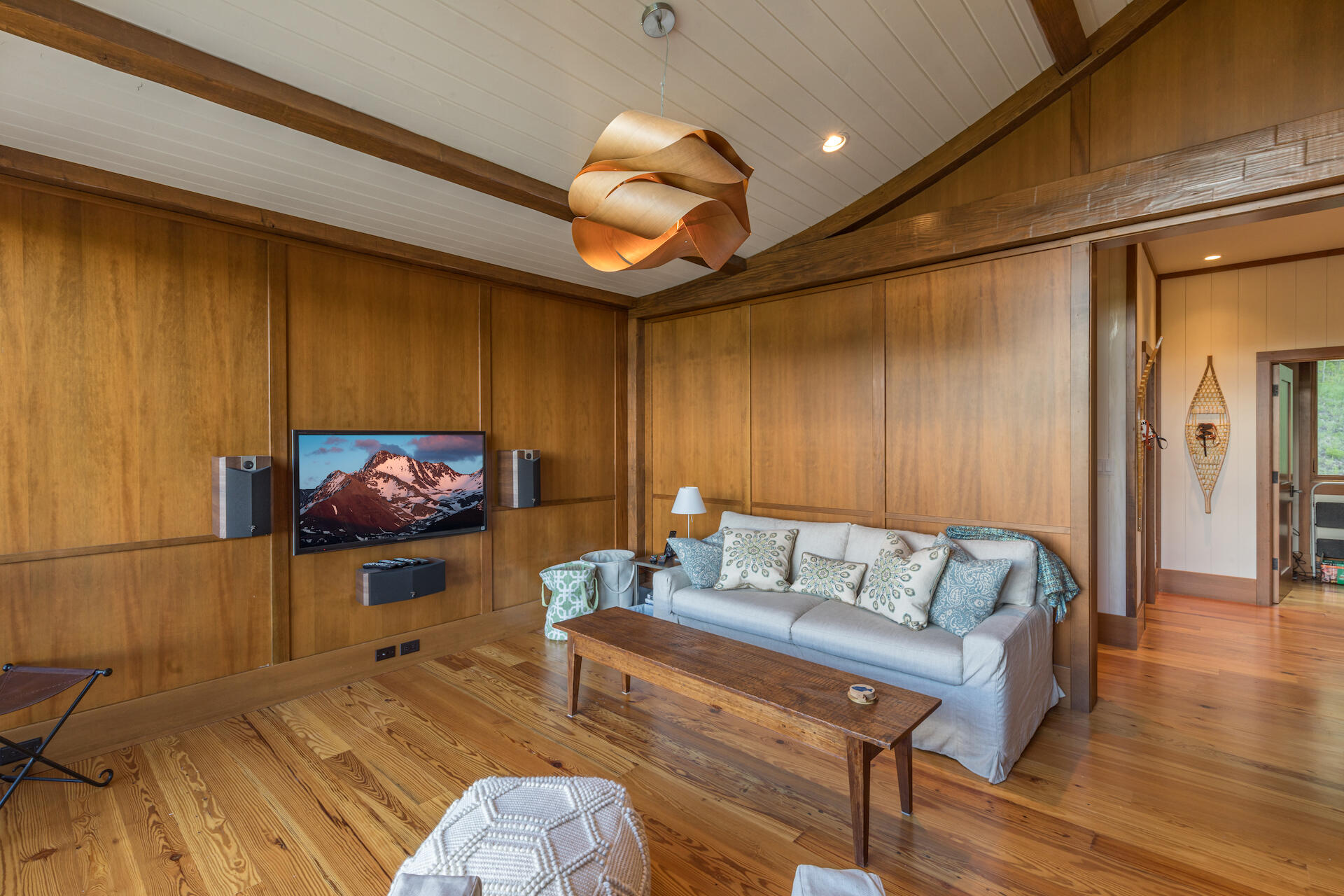 2737 Little Cone Ranch Road Placerville, CO 81430 - Photo 26 of 57 a living room with furniture and a flat screen tv