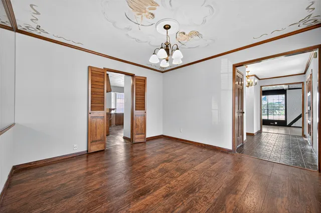 a view of livingroom with wooden floor