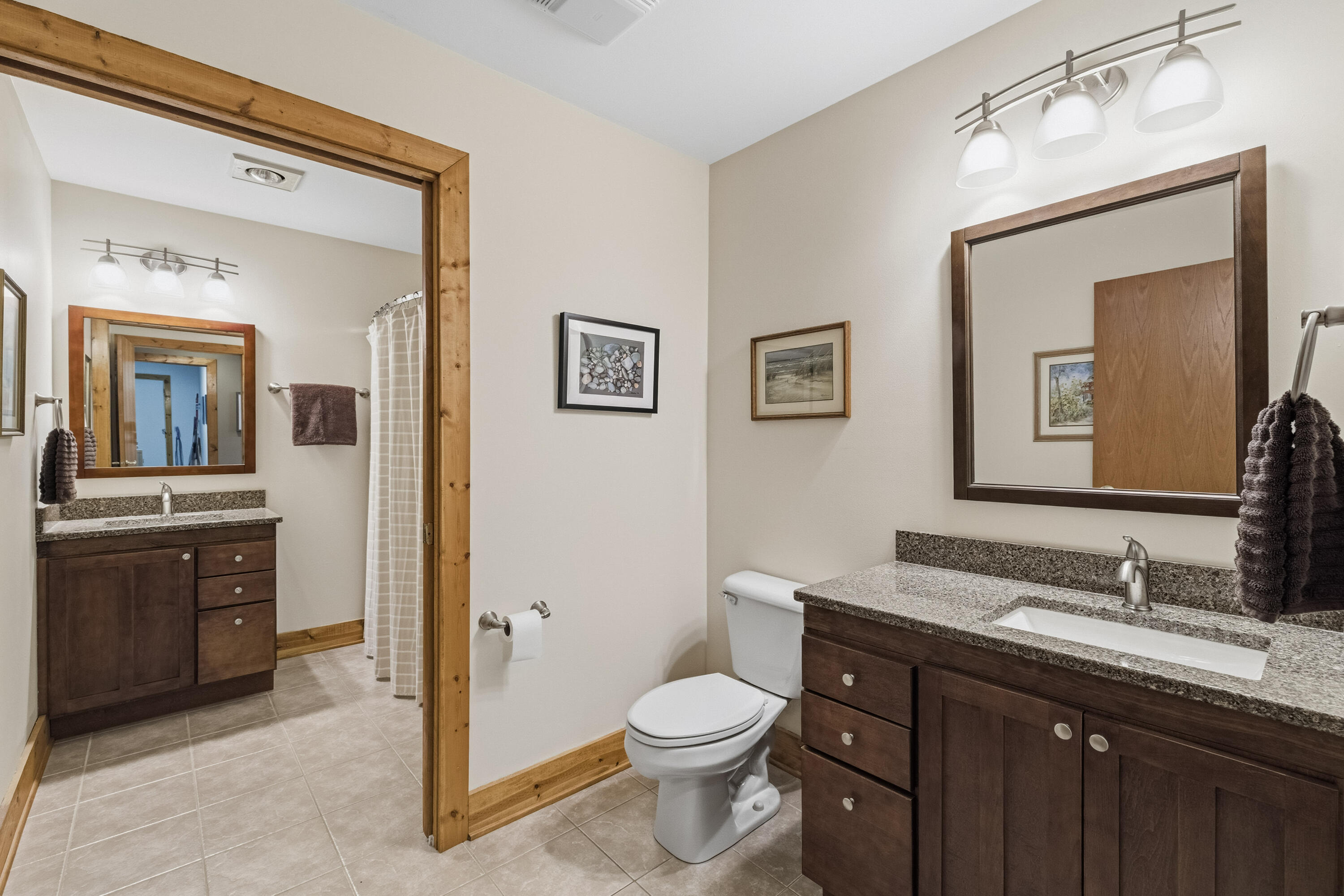 6635 Deerpath Road Lyons, WI 53147 - Photo 15 of 32 Main floor full bath with two sinks