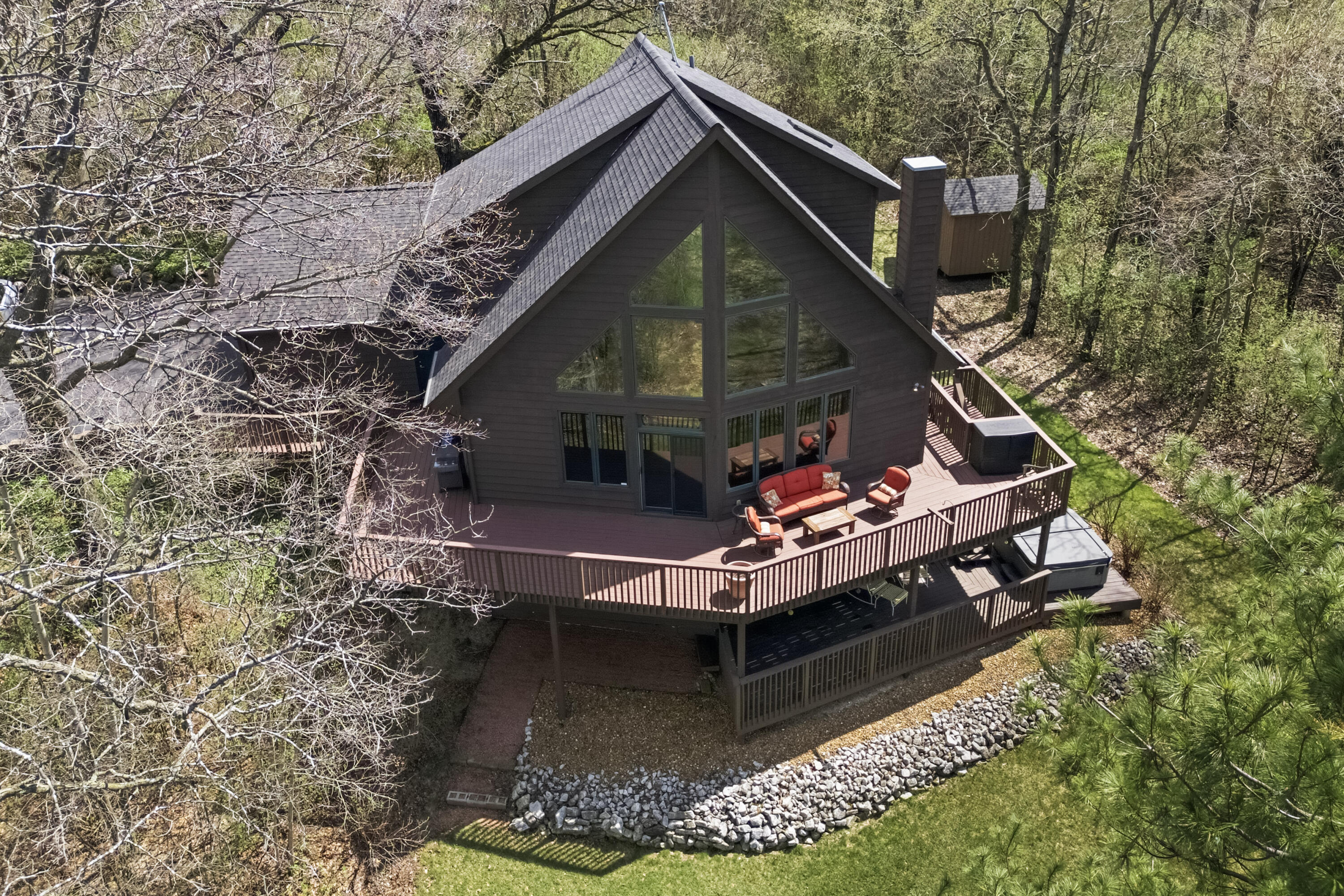 6635 Deerpath Road Lyons, WI 53147 - Photo 29 of 32 Aerial view of house