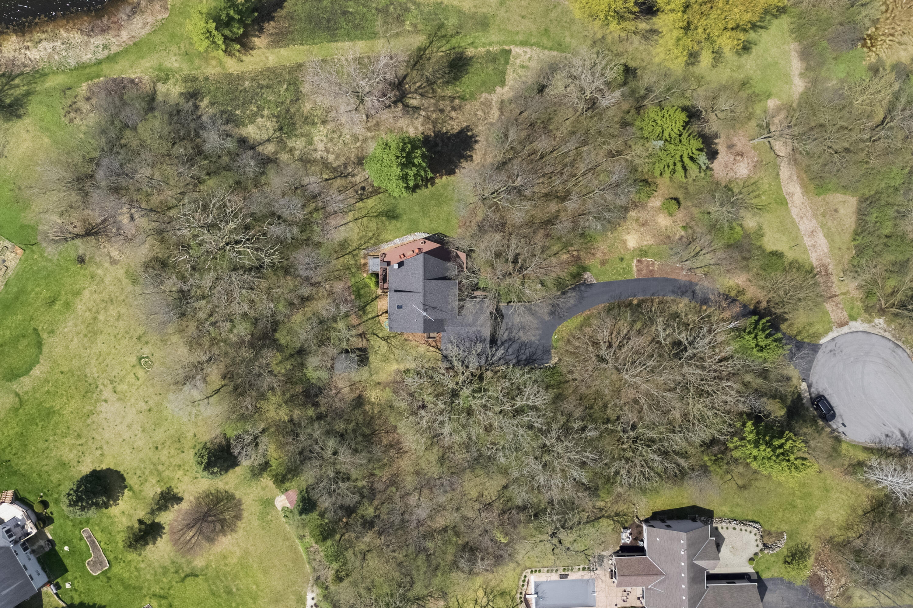 6635 Deerpath Road Lyons, WI 53147 - Photo 30 of 32 Aerial view of 1.6 acre lot