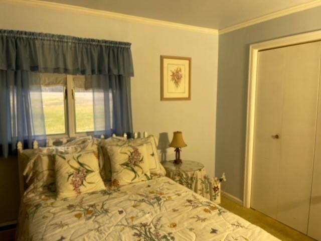 8243 Lamor Road Mercer, PA 16137 - Photo 15 of 25 a bed sitting in a bedroom next to a window and a bathroom