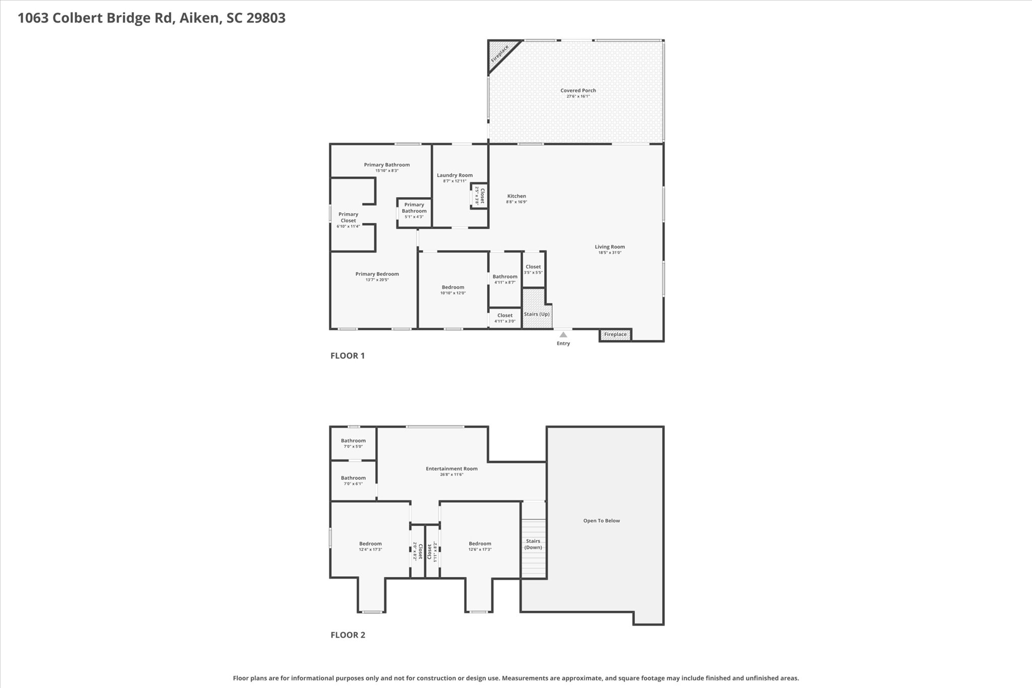 1063 Colbert Bridge Road Aiken, SC 29803 - Photo 66 of 68 a picture of a floor plan