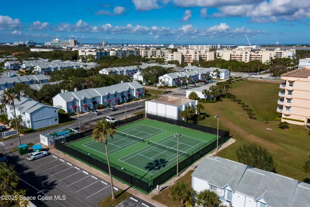 an aerial view of multiple house