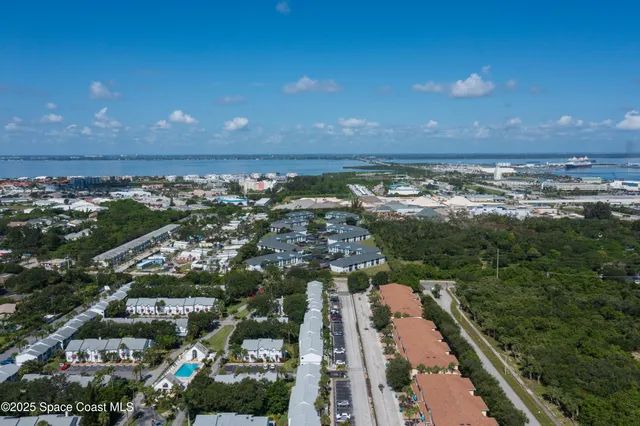 an aerial view of a city