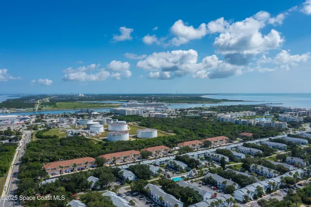 an aerial view of a city