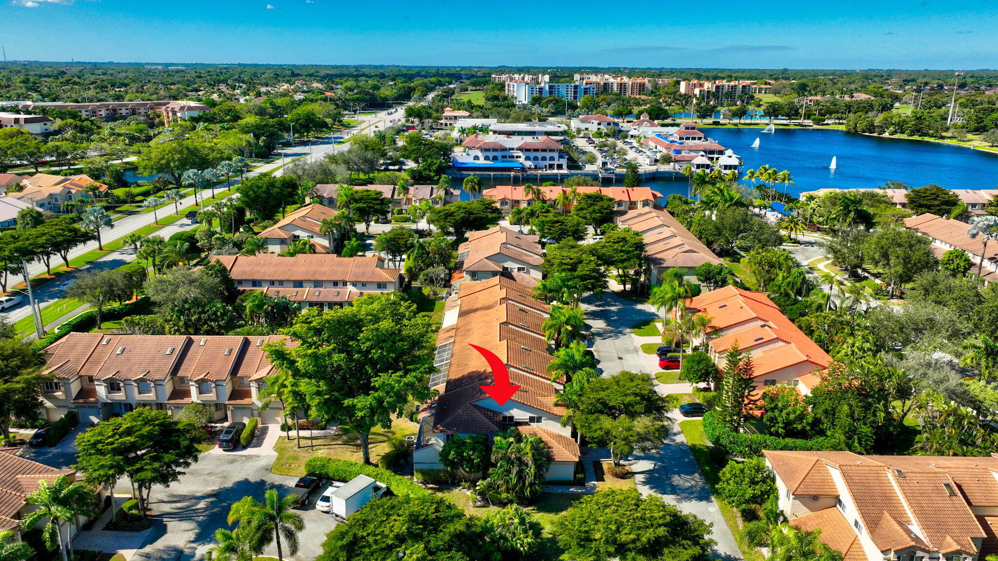 6766 Via Regina Boca Raton, FL 33433 - Photo 52 of 57 an aerial view of swimming pool and outdoor space