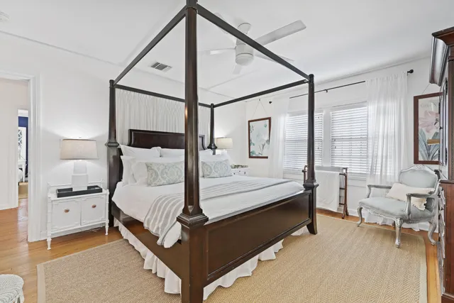 a view of a door and an empty room