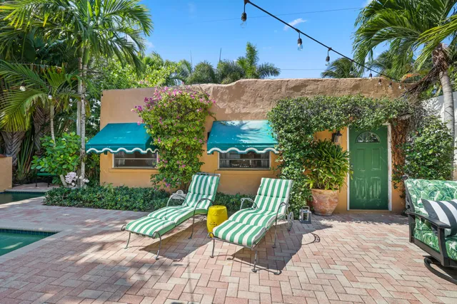 a view of a garden with plants