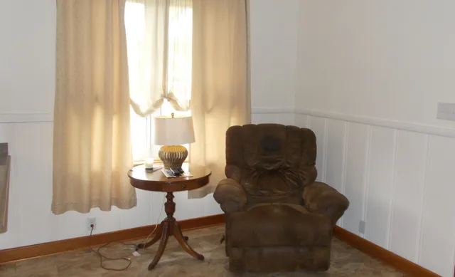 a view of backyard with hardwood