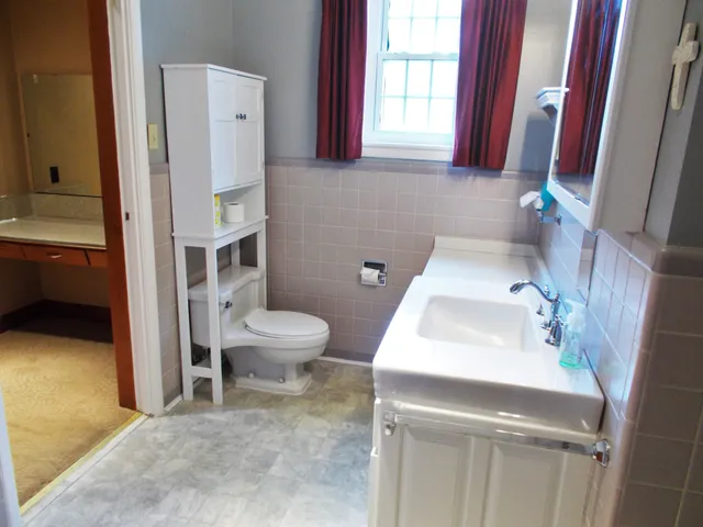 a view of a garage with chair