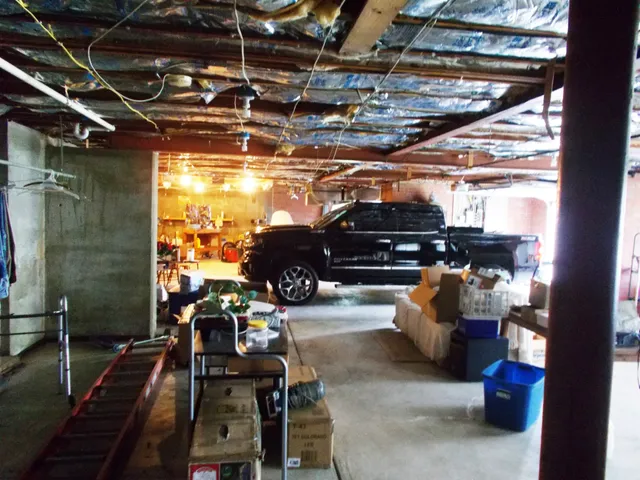 a view of store room with wooden floor