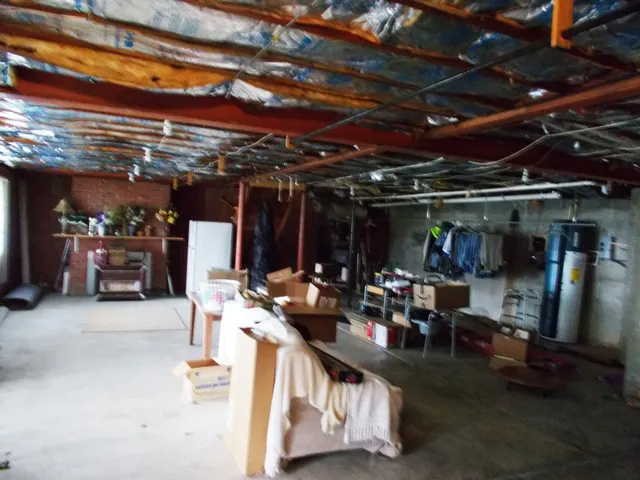 a close view of water heater room