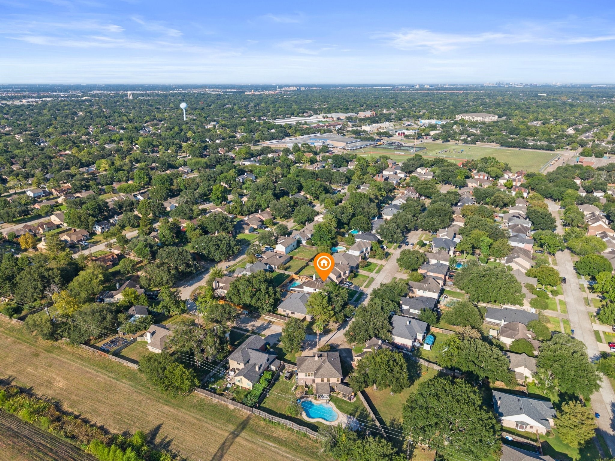 21450 Park Post Lane Katy, TX 77450 - Photo 39 of 46 an aerial view of residential houses with city view