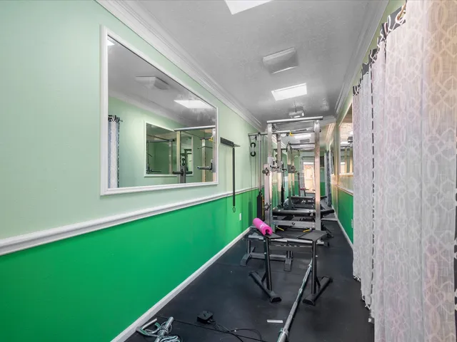 a room with games and windows