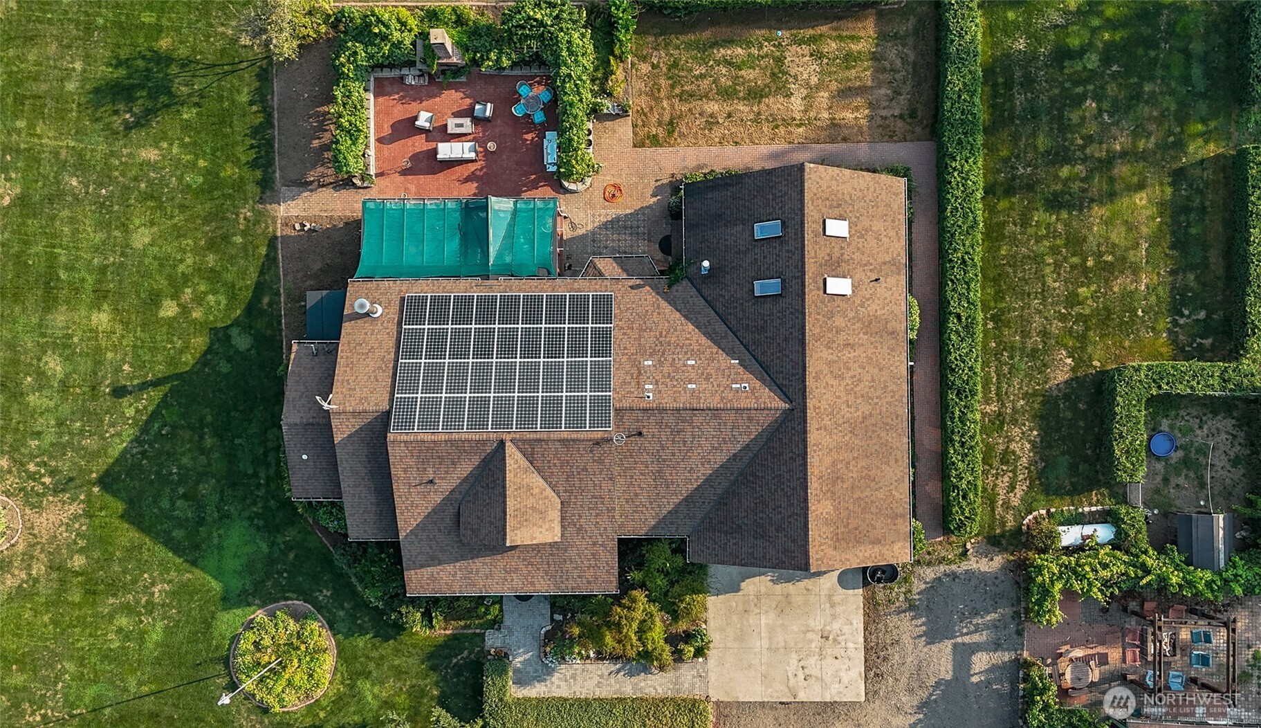 3151 Velvet Lane Custer, WA 98240 - Photo 39 of 40 an aerial view of a house with a yard and potted plants