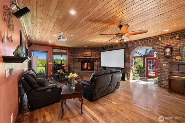a dining table with chairs and tables