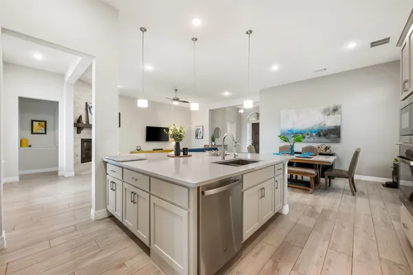 an aerial view of a city