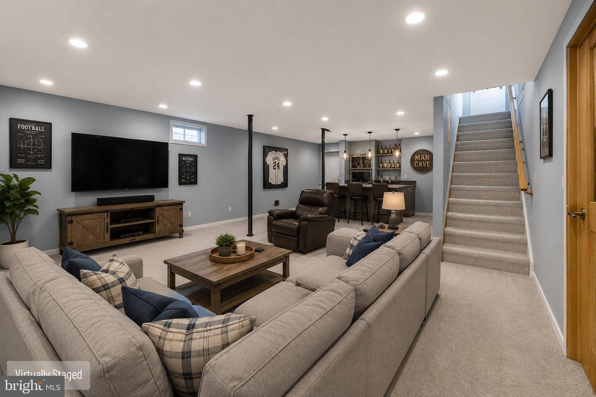 3361 Tyrone Pike Sandy Ridge, PA 16677 - Photo 28 of 53 AI Staged basement(living room)