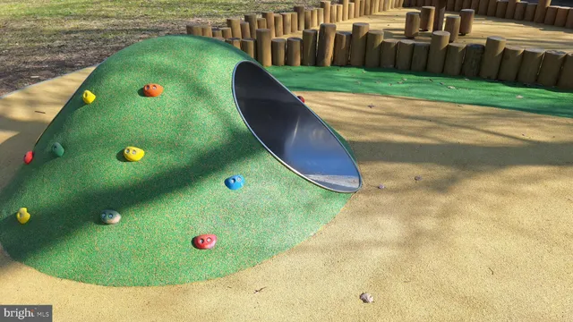 a view of a wooden play ground