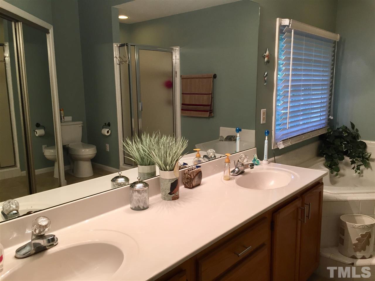 11917 Eagle Bluff Circle Raleigh, NC 27613 - Photo 15 of 25 a bathroom with a sink and a mirror