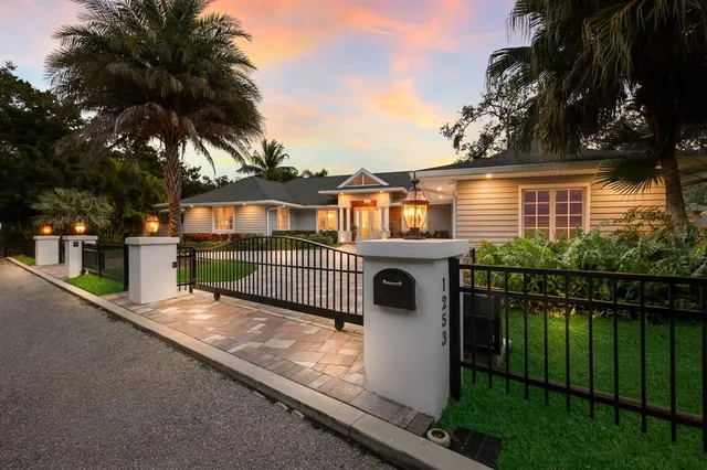 a view of a house with a patio