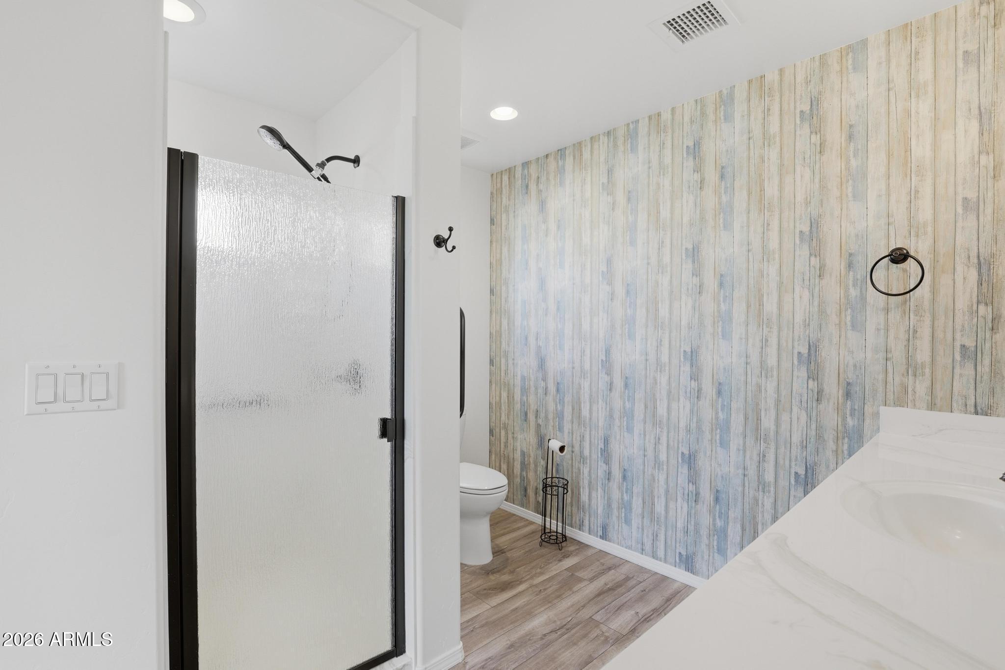 202 North Durango Court Payson, AZ 85541 - Photo 16 of 27 a bathroom with a shower and a toilet