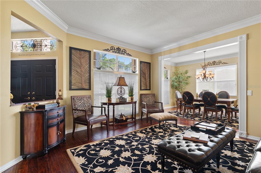 4202 Rotherham Court Palm Harbor, FL 34685 - Photo 8 of 61 a living room with furniture and a flat screen tv