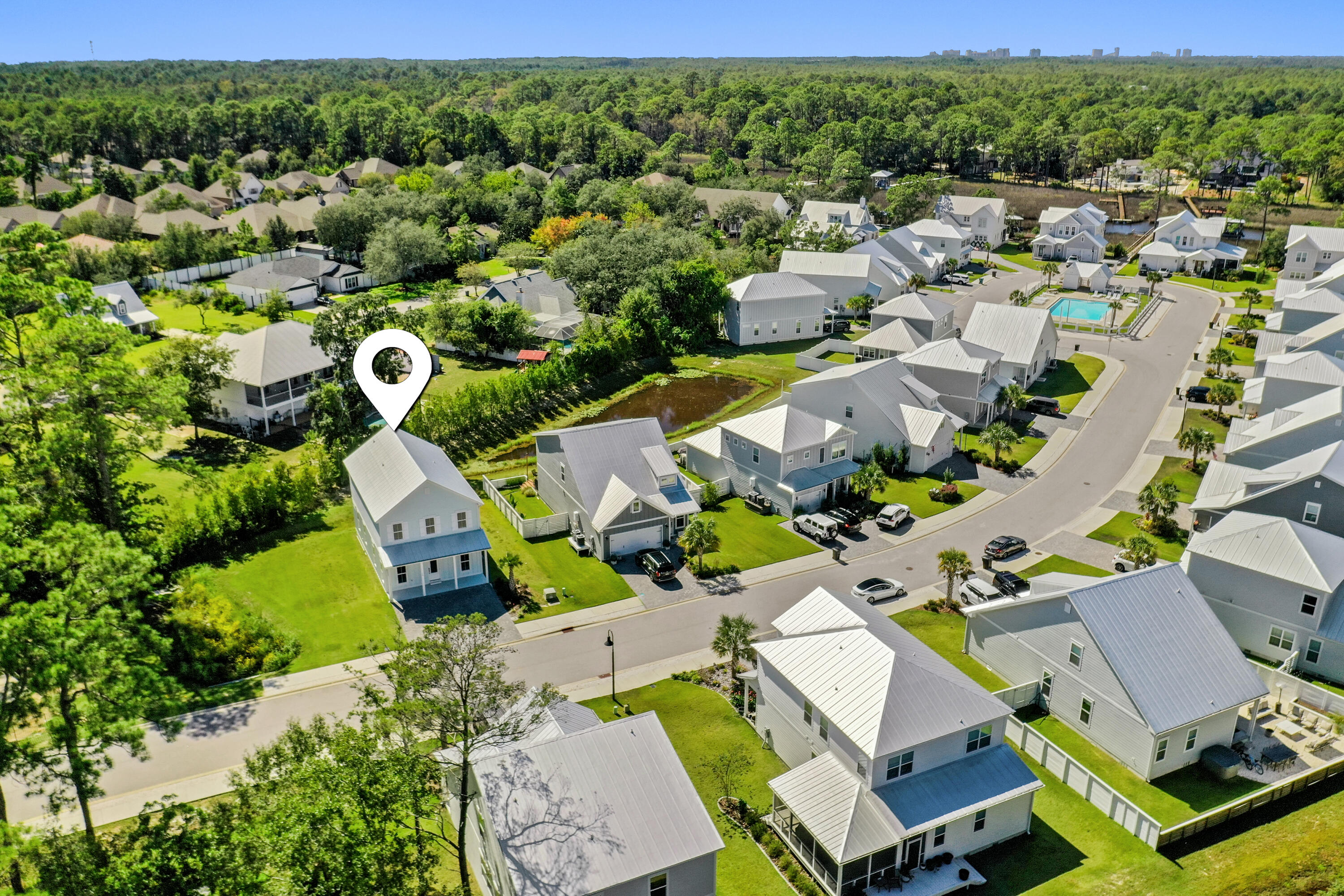 76 Bayou Edge Landing Santa Rosa Beach, FL 32459 - Photo 6 of 49 an aerial view of residential houses with outdoor space and street view