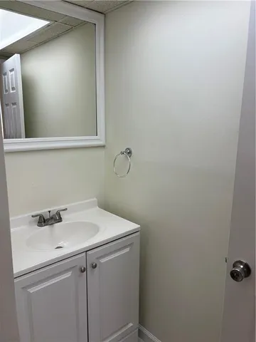 a view of bathroom with a sink