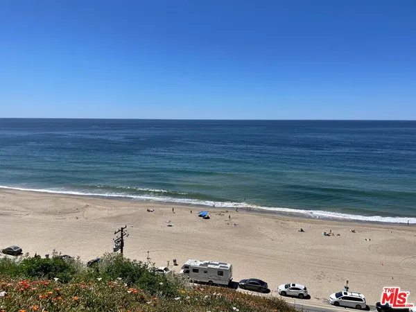 a view of an ocean and beach