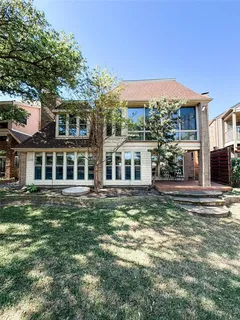 an aerial view of residential building with parking space