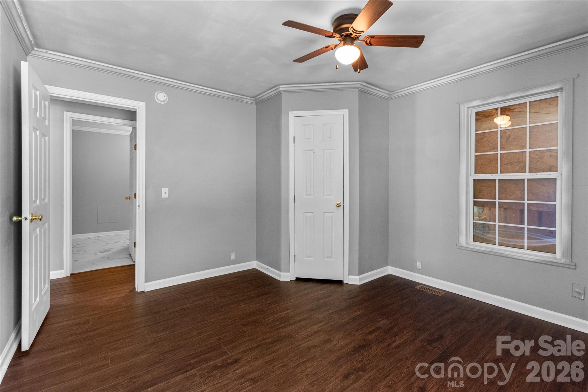 434 Rutledge Drive Catawba, SC 29704 - Photo 27 of 39 a view of empty room with wooden floor and fan