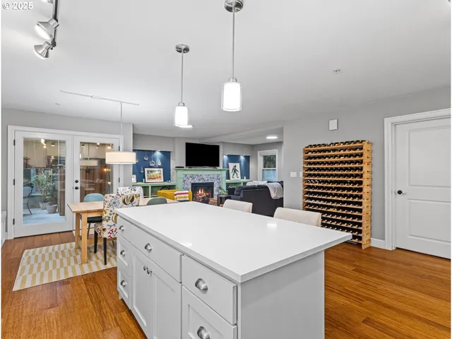 a view of kitchen and sink