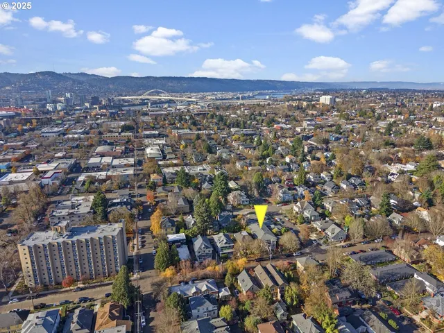 an aerial view of multiple house