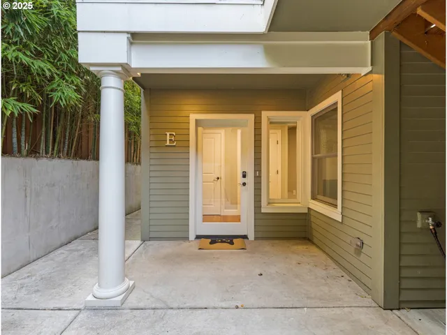 a view of front door of house