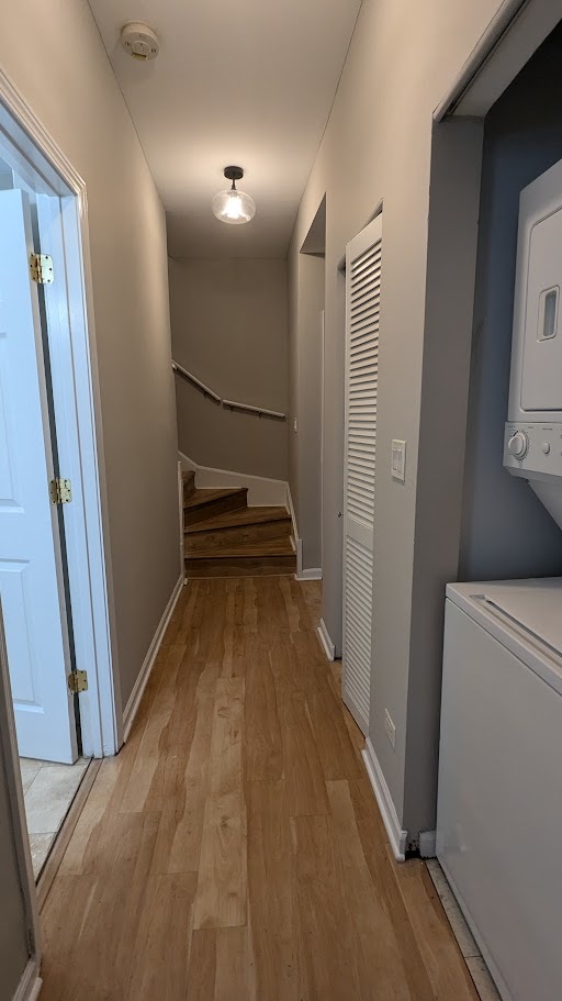 3745 West Argyle Street, Unit 1 Chicago, IL 60625 - Photo 33 of 35 a view of a hallway with closet and wooden floor