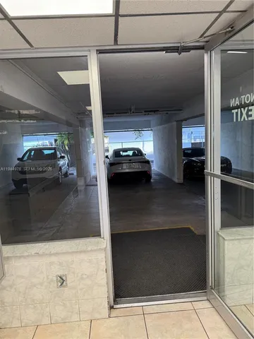 a view of parking garage