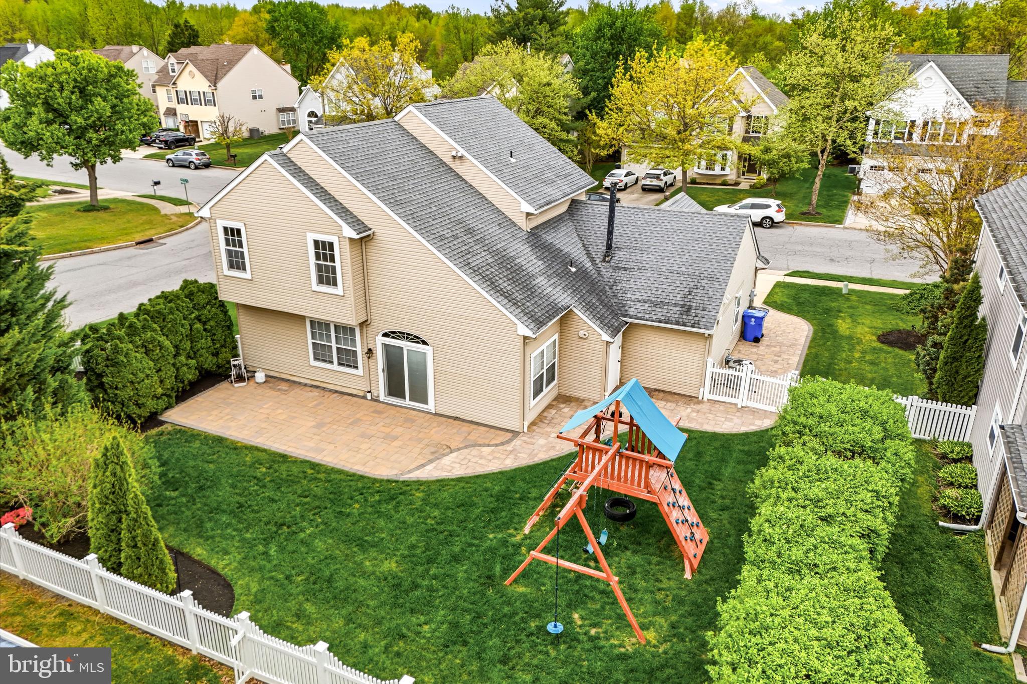7 Watson Drive Mount Laurel, NJ 08054 - Photo 35 of 42 a aerial view of a house with a yard and palm trees